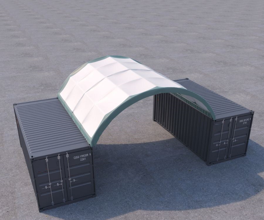 20&rsquo; x 20&rsquo; Fabric Container Shelter - Container Consultants Australia