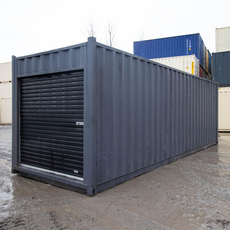 25&prime; Cut-Down Shipping Container w/Roll-Up Door - Container Consultants Australia